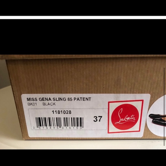 Christian Louboutin Patent Miss Gena Sling Pumps - Picture 3 of 7